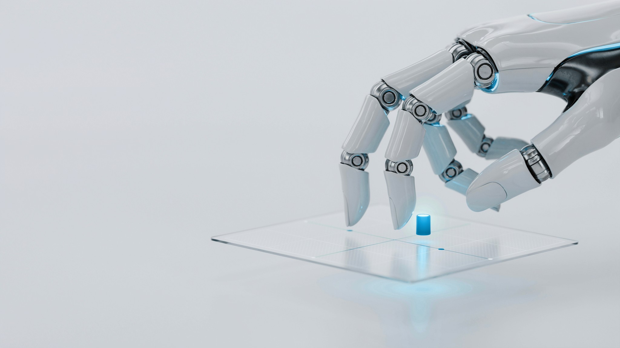 Robotic hand placing a marker on a positioning map — strategic branding agency, Johannesburg
